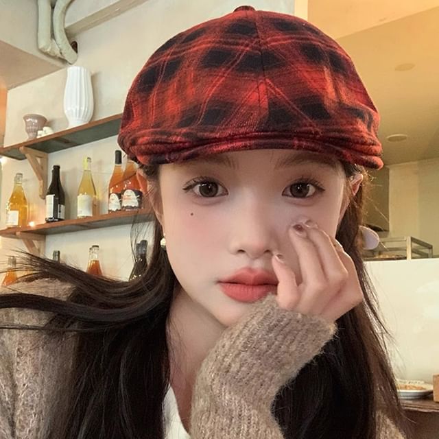 Plaid Cap Flat
