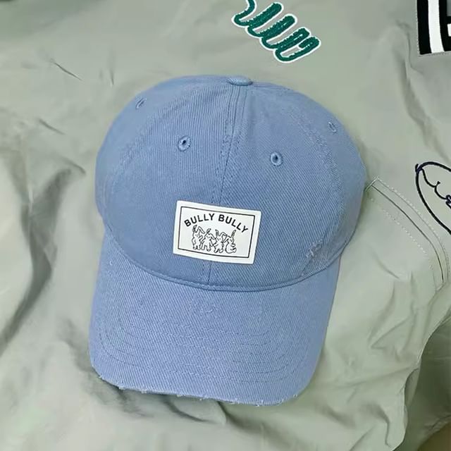 Cap Baseball Applique Distressed