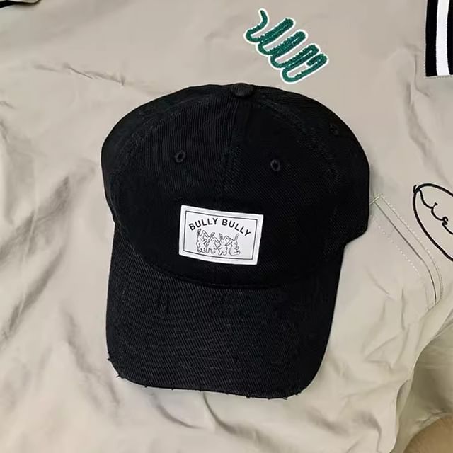 Cap Baseball Applique Distressed