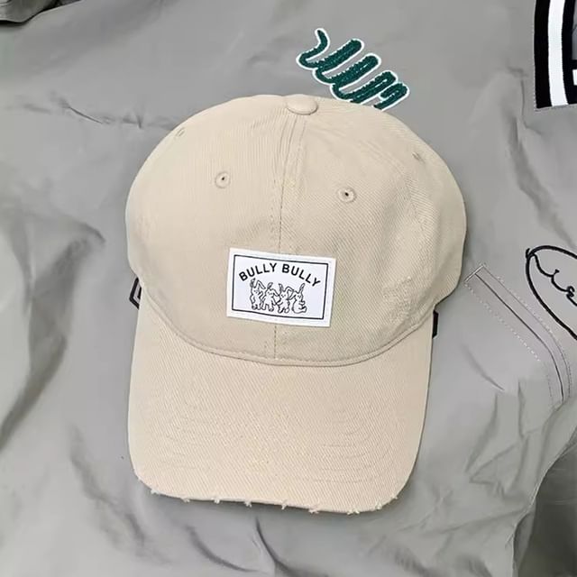 Cap Baseball Applique Distressed