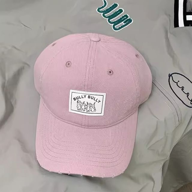 Cap Baseball Applique Distressed