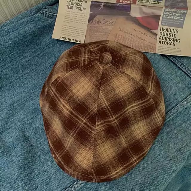Plaid Cap Flat