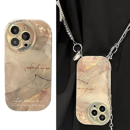 Phone Marble Lanyard Print Case