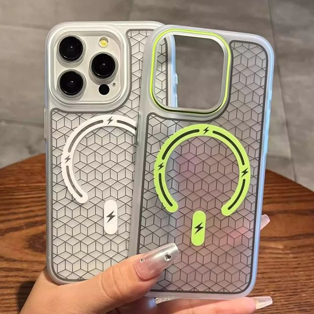 Phone Geometric Magnetic MagSafe) with (Compatible Case