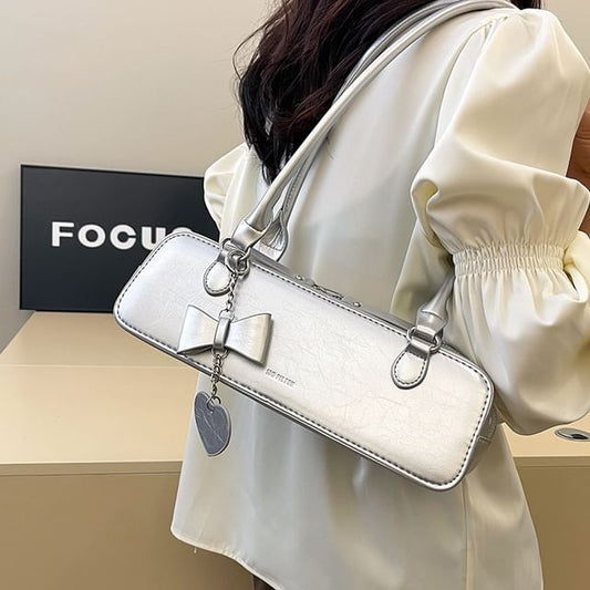 Faux Shoulder Leather Bag