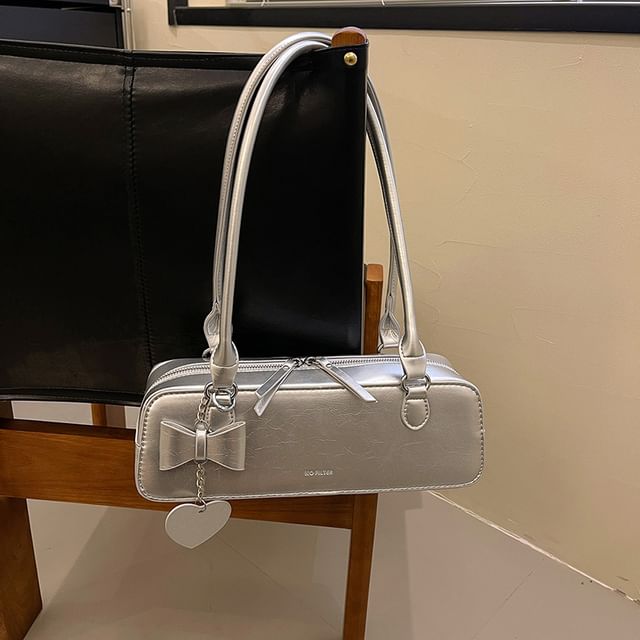 Faux Shoulder Leather Bag