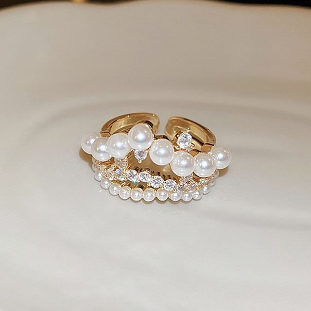 Set Ring Freshwater Pearl /