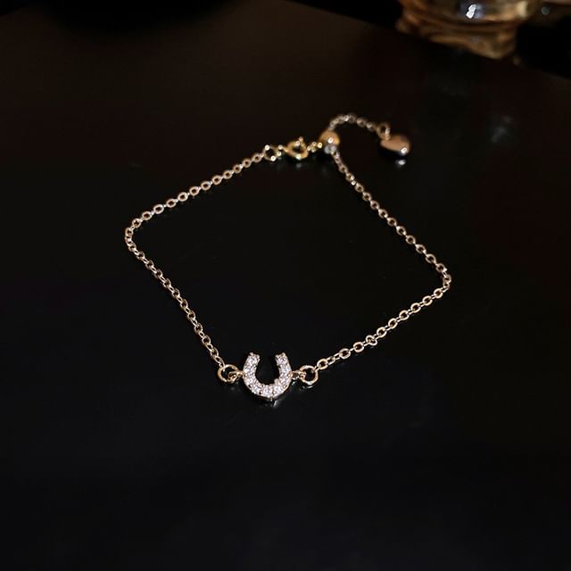 Beaded Bracelet Gemstone Rhinestone /