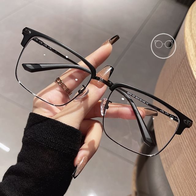 Frame Eyeglasses Square Metal