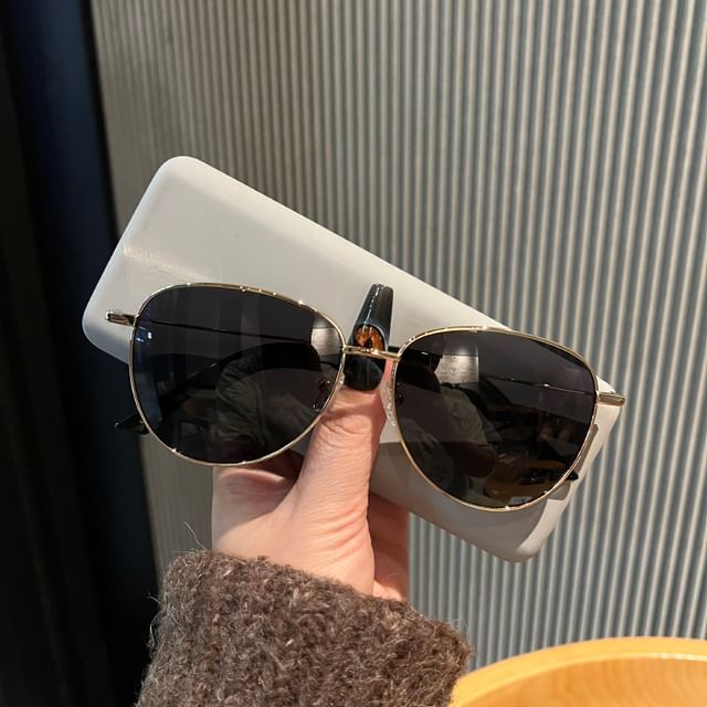Metal Polished Sunglasses Frame