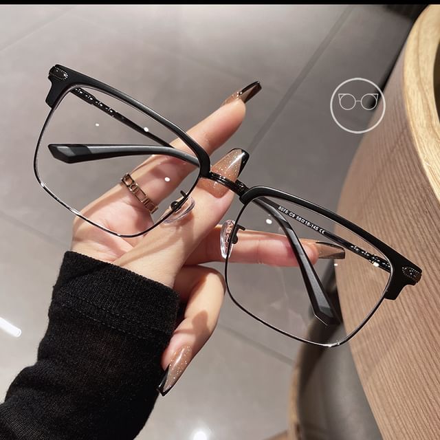 Frame Eyeglasses Square Metal