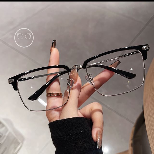 Frame Eyeglasses Square Metal