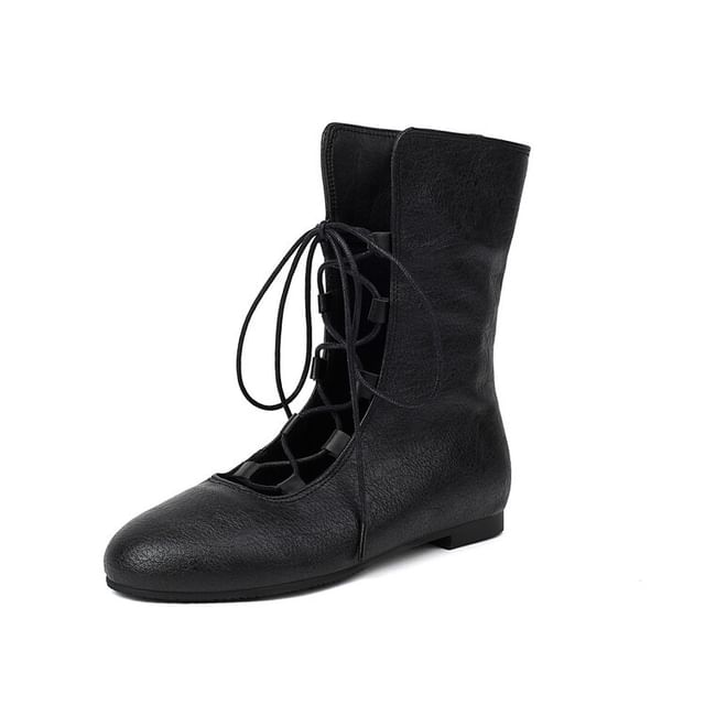 Lace-Up Short Boots
