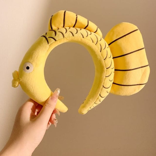 Face Fish Headband Chenille Wash