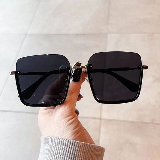 Square Frame Sunglasses Half