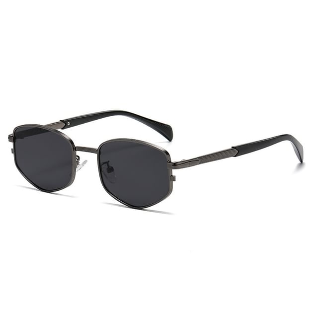 Geometric Metal Sunglasses Frame
