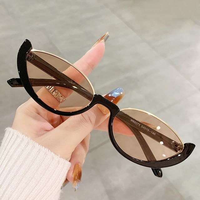 Oval Sunglasses Semi-Rimless Small