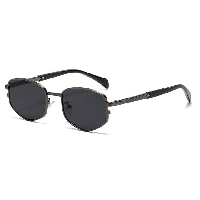 Geometric Metal Sunglasses Frame