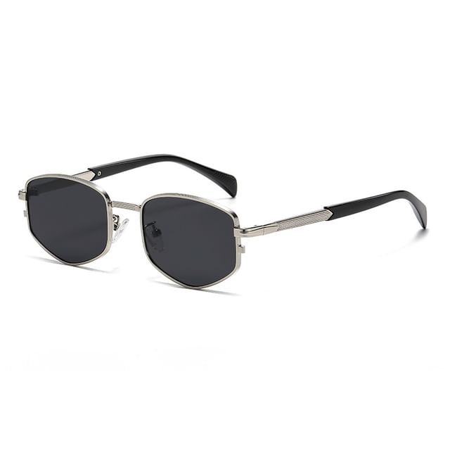 Geometric Metal Sunglasses Frame