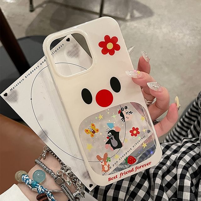 Adhesive Bead Decoration Set Case / Phone Cartoon