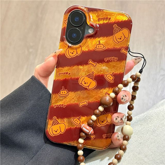 Case Phone Striped Dog Strap