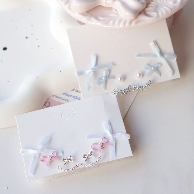 Earring Set 3 Pairs: Bow of