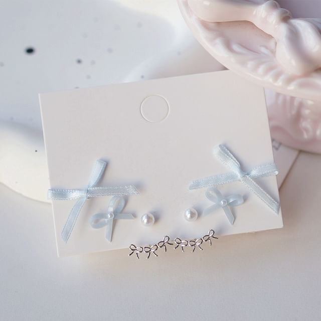 Earring Set 3 Pairs: Bow of