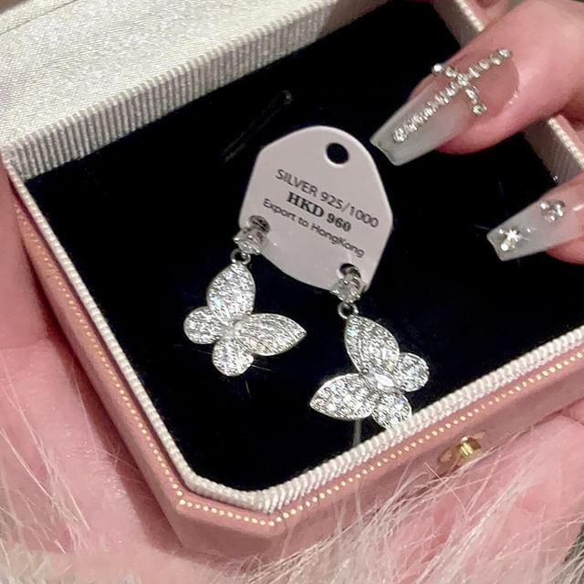 Bracelet Earring / Butterfly Stud Necklace