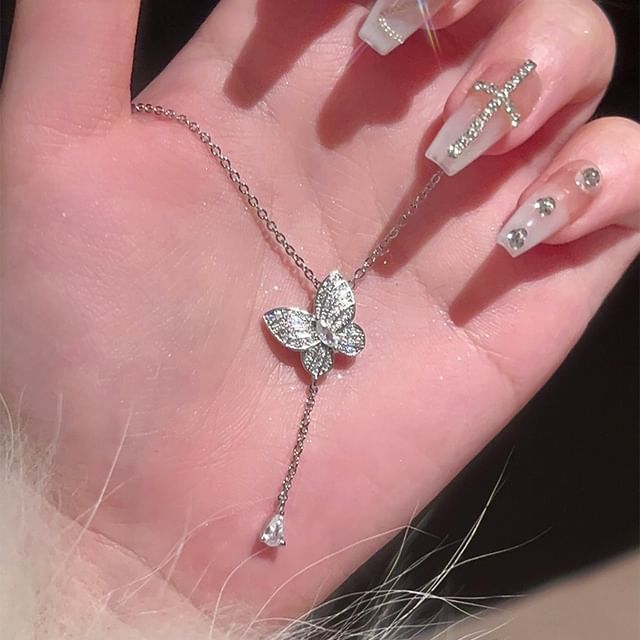 Bracelet Earring / Butterfly Stud Necklace