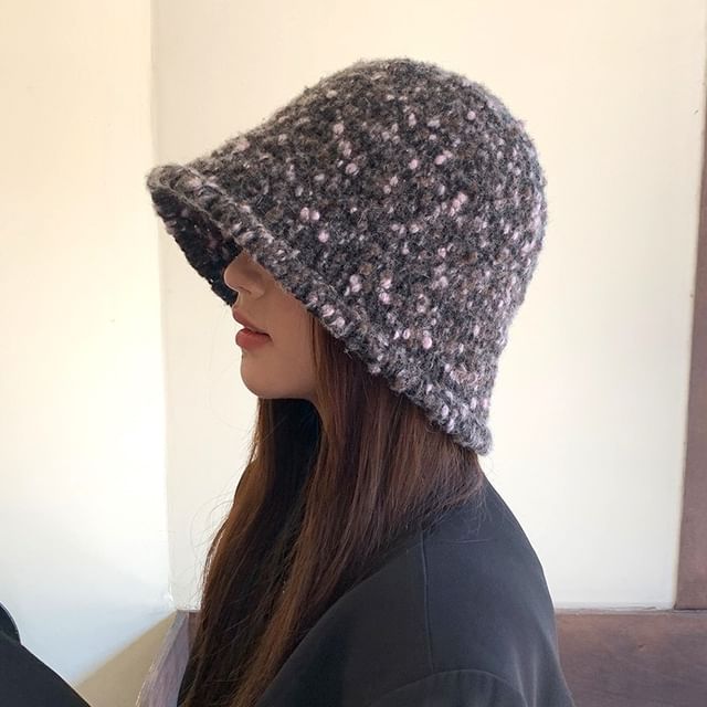 Bucket Hat Melange Knit