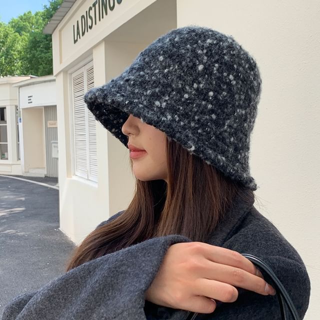 Bucket Hat Melange Knit