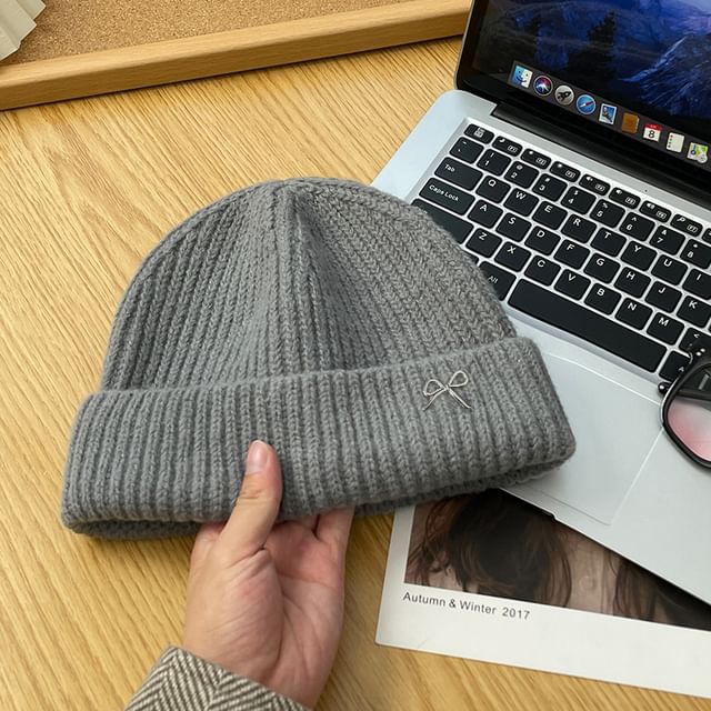 Beanie Metal Bow Knit