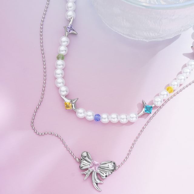 Layered Necklace Ribbon