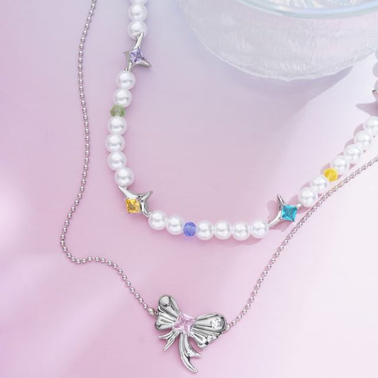 Layered Necklace Ribbon