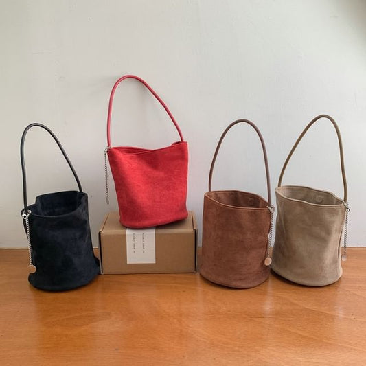 Faux Bag Suede Bucket