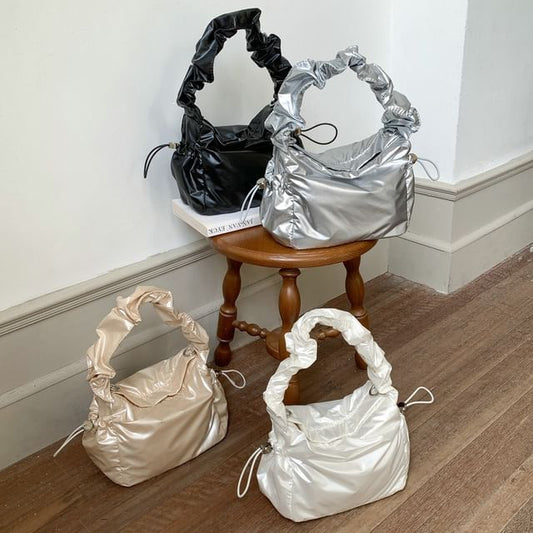 Ruched Drawstring Bag Shoulder