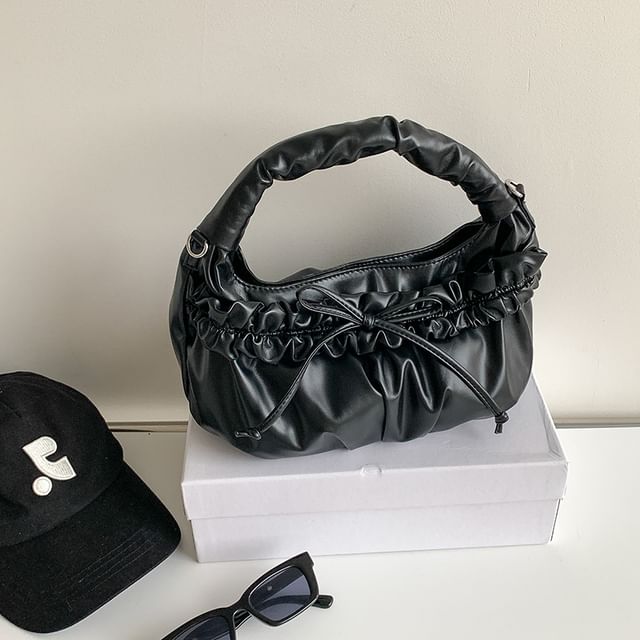 Ruched Bow Bag Shoulder