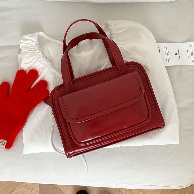 Leather Multi-Pocket Bag Crossbody Faux