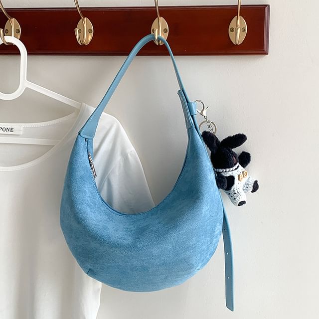 Faux Suede Shoulder Bag