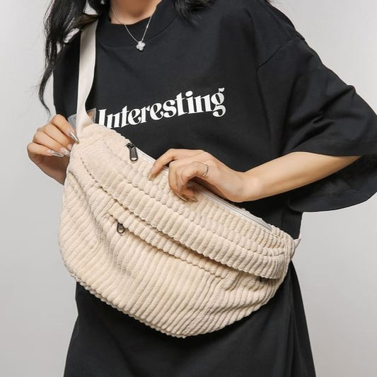 Corduroy Belt Bag Plain