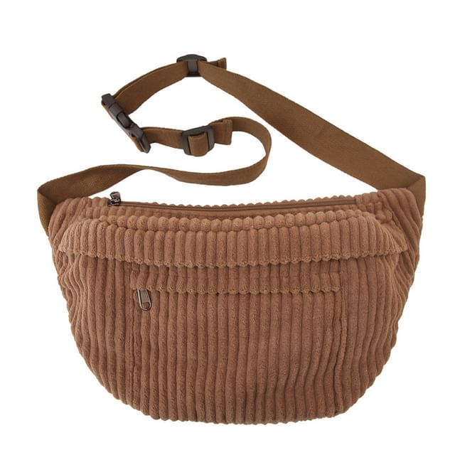 Corduroy Belt Bag Plain