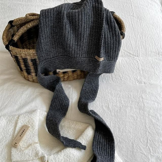 Bonnet en tricot uni