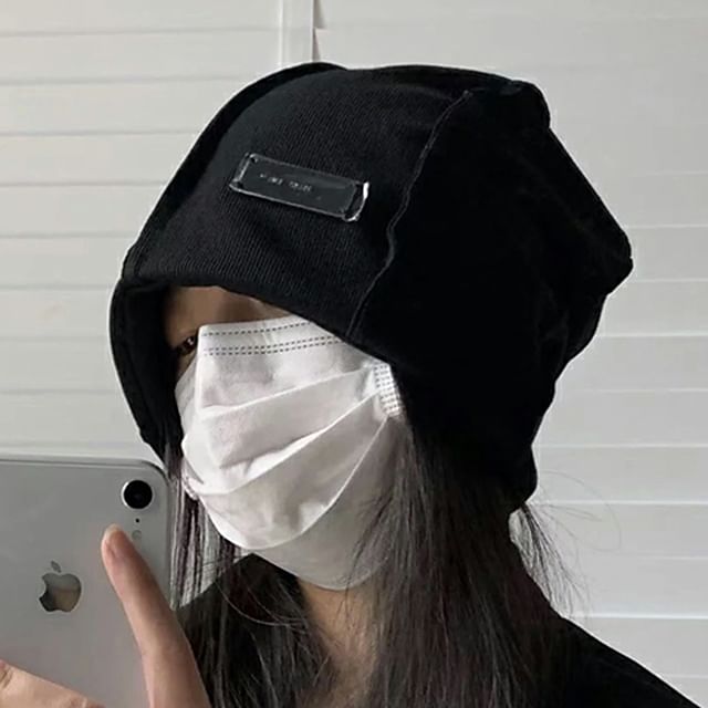 Panel Ribbed Beanie / Plain Knit