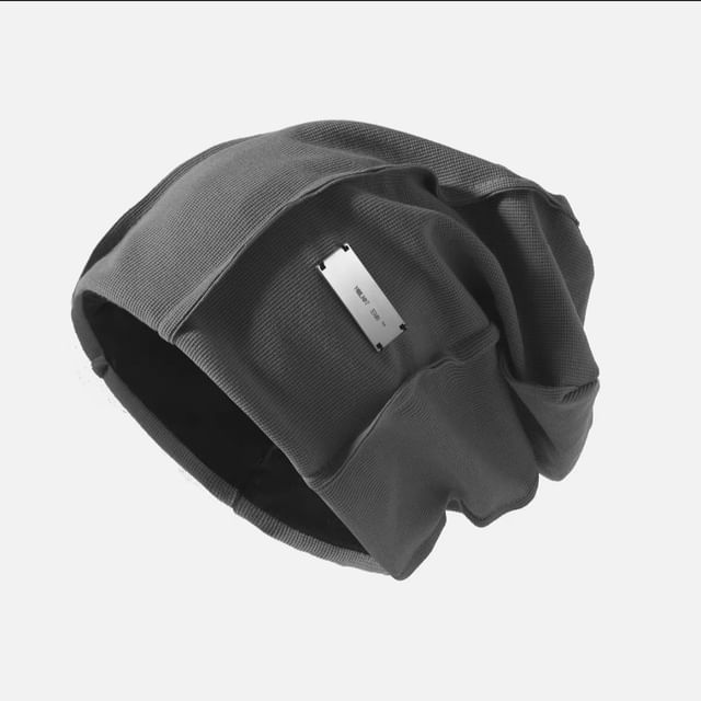 Panel Ribbed Beanie / Plain Knit