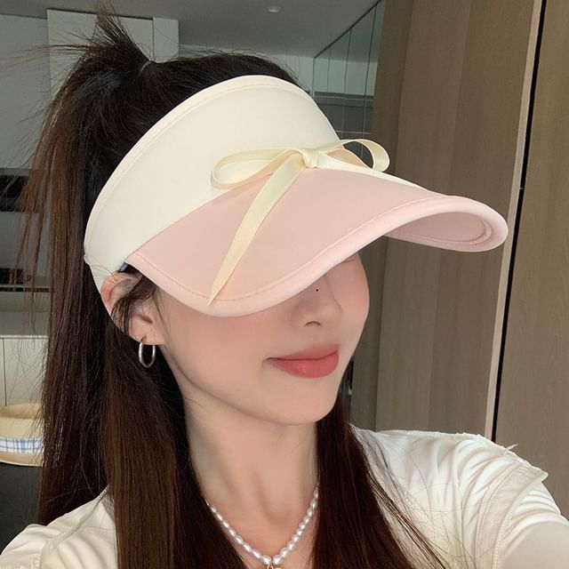 Sun Two Tone Bow Visor