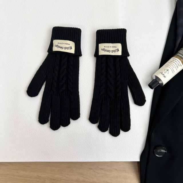 Plain Balaclava / Set Knit Gloves