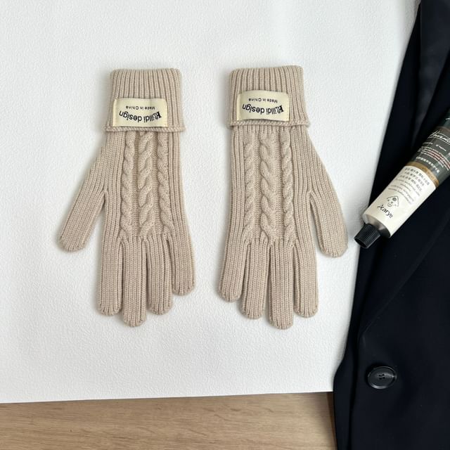 Plain Balaclava / Set Knit Gloves