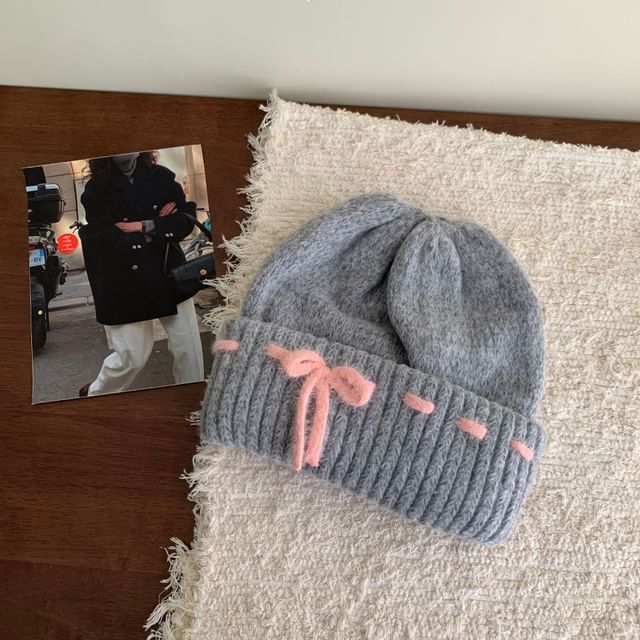 Bow Knit Beanie