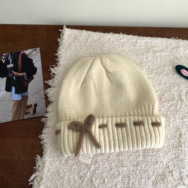 Bow Knit Beanie