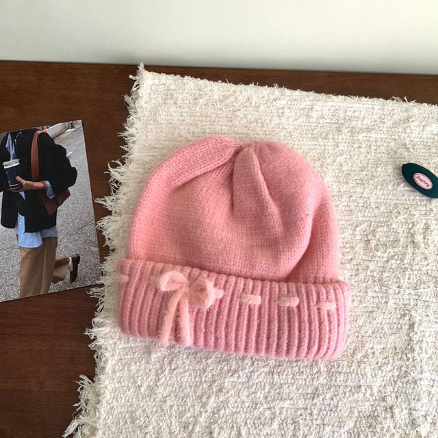 Bow Knit Beanie